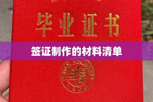 益阳签证制作的材料清单