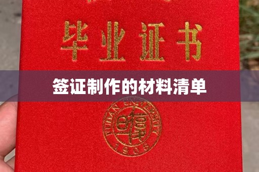 益阳签证制作的材料清单